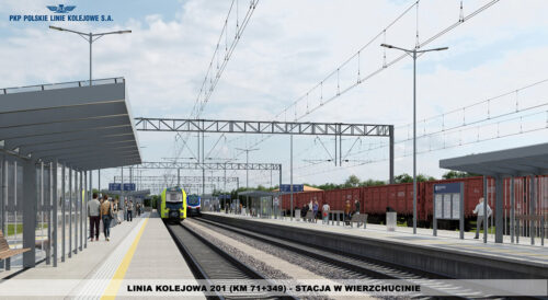 Umowa na modernizację linii kolejowej 201 między Wierzchucinem a Lipową Tucholską, wizualizacja stacji Wierzchucin