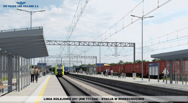 Umowa na modernizację linii kolejowej 201 między Wierzchucinem a Lipową Tucholską, wizualizacja stacji Wierzchucin