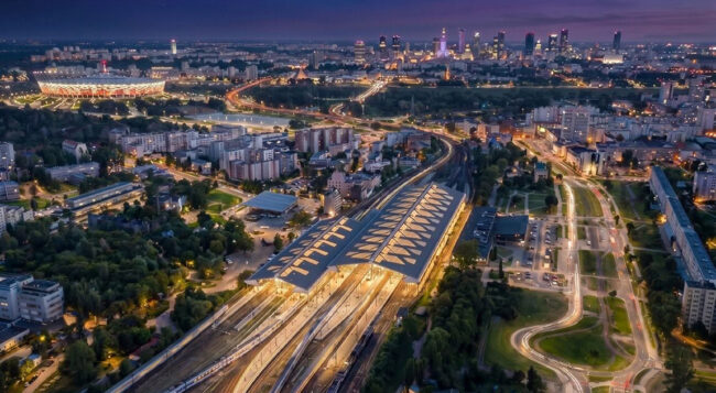 Podpisano umowę na modernizację stacji Warszawa Wschodnia za 3 mld zł, wizualizacja nowej stacji Warszawa Wschodnia