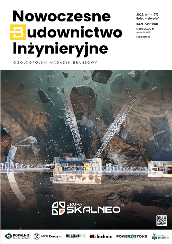 Okładka czasopisma Nowoczesne Budownictwo Inżynieryjne, wydanie lipiec - sierpień 2026 prezentująca Skalneo