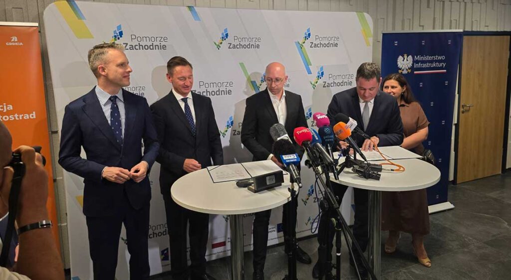 Podpisanie umowy o ustanowieniu użytkowania górniczego na potrzeby drążenia tunelu pod Odrą w ciągu drogi ekspresowej S6