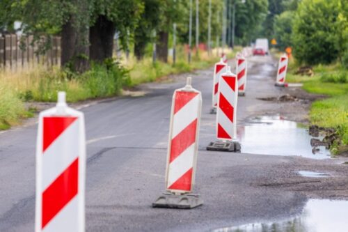 Odcinek ul. Piasta w Gniewkowie objęty przebudową.