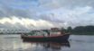 Lodołamacze „Ogar” i „Świstak” podczas ostatniego rejsu.