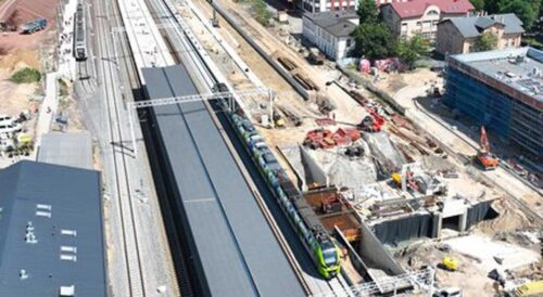 Przebudowa stacji Słupsk podczas modernizacji linii 202 między Lęborkiem a Słupskiem.