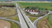 Węzeł Kostomłoty na autostradzie A4 widziany z lotu ptaka.