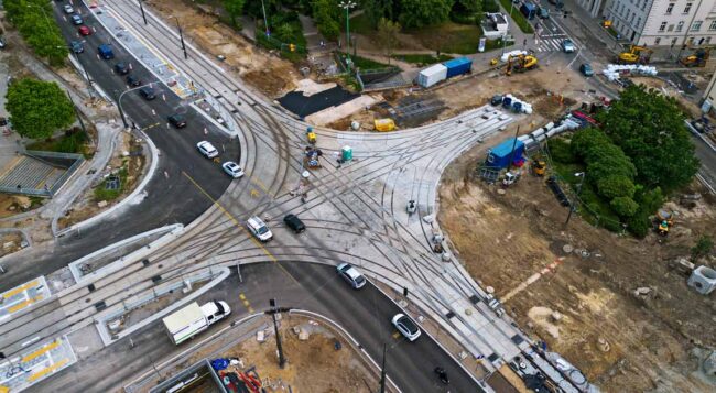 Budowa Węzła tramwajowego Wierzbięcice z wykorzystaniem technologii CONTRACK