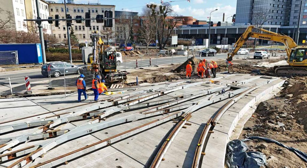 Budowa Węzła tramwajowego Wierzbięcice z wykorzystaniem technologii CONTRACK
