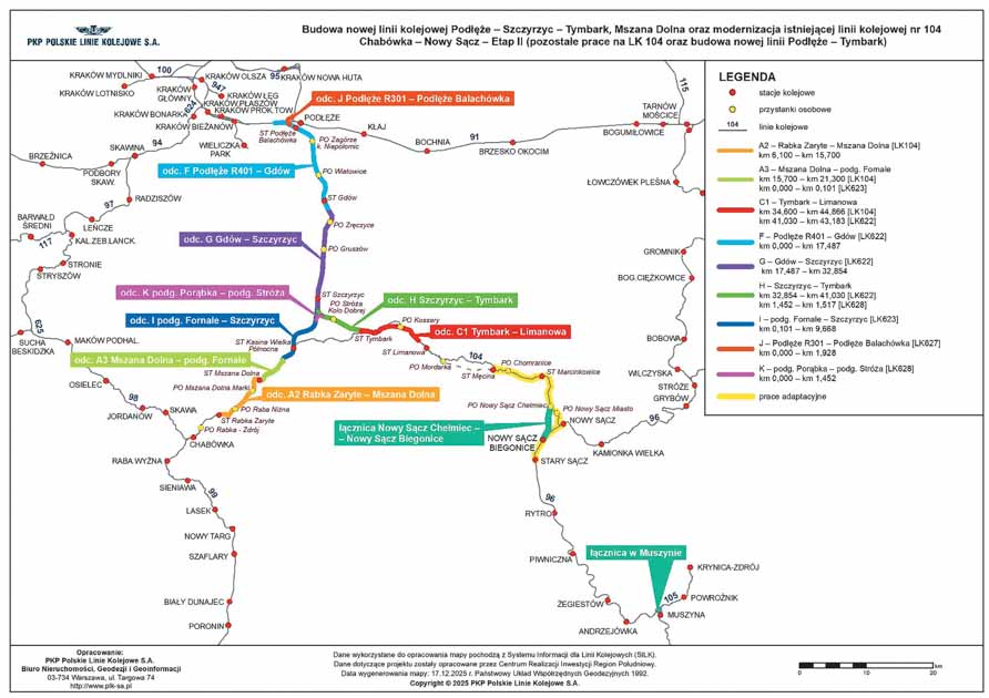 Linia Podłęże–Piekiełko – mapa