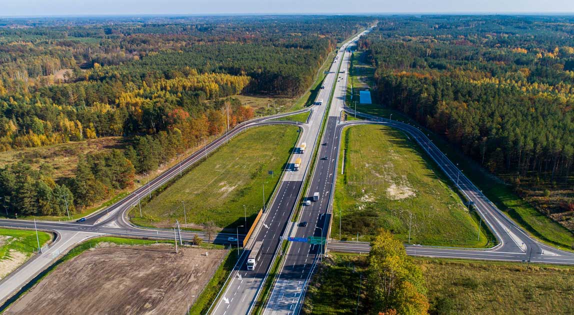 A18 okolice węzła Żary Południe