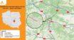 Mapa budowy S74 między węzłami Kielce Zachód i Bocianek