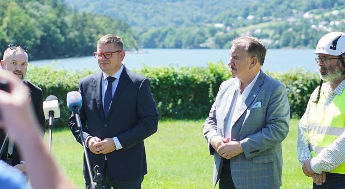 Remont zapory Porąbka na Zbiorniku Wodnym Porąbka