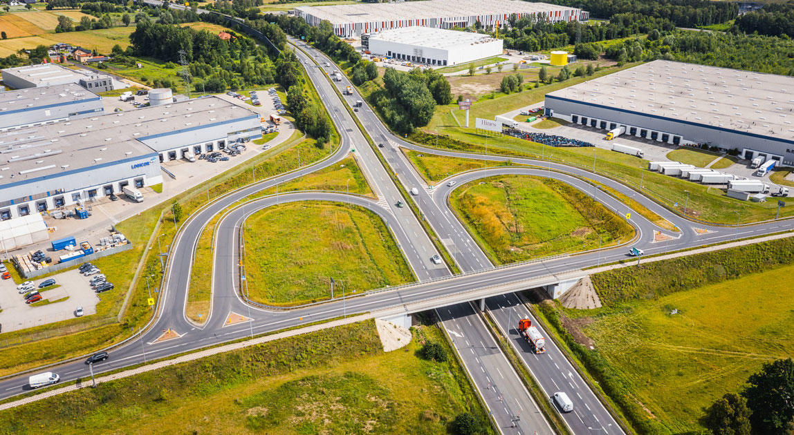 S1 Mysłowice–Lędziny na odcinku planowanym do rozbudowy o trzeci pas