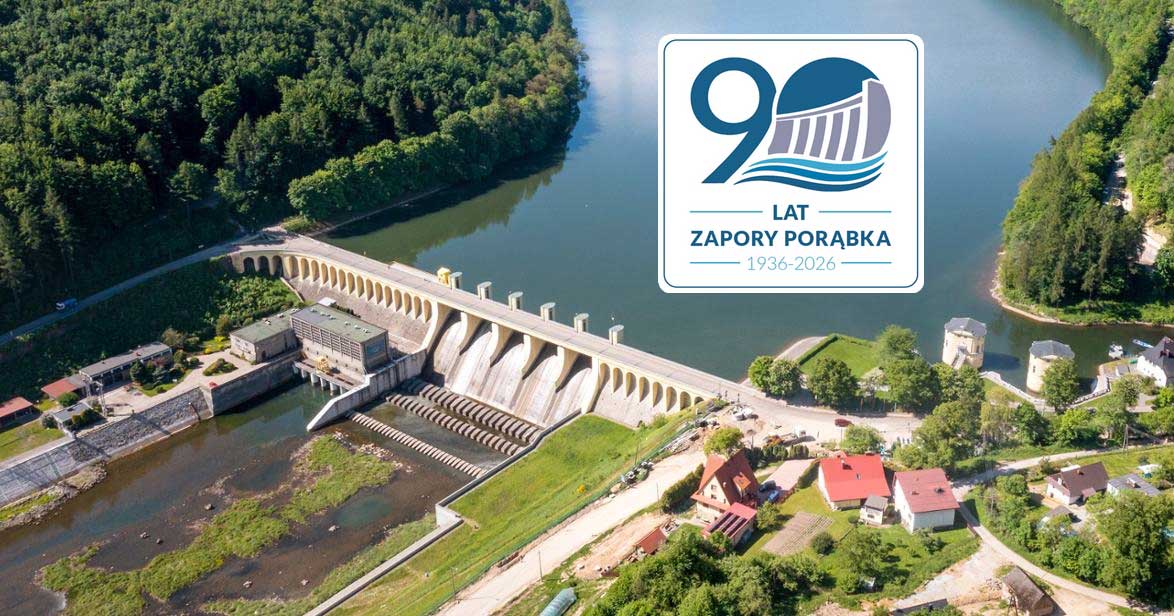 Zapora Porąbka z lotu ptaka