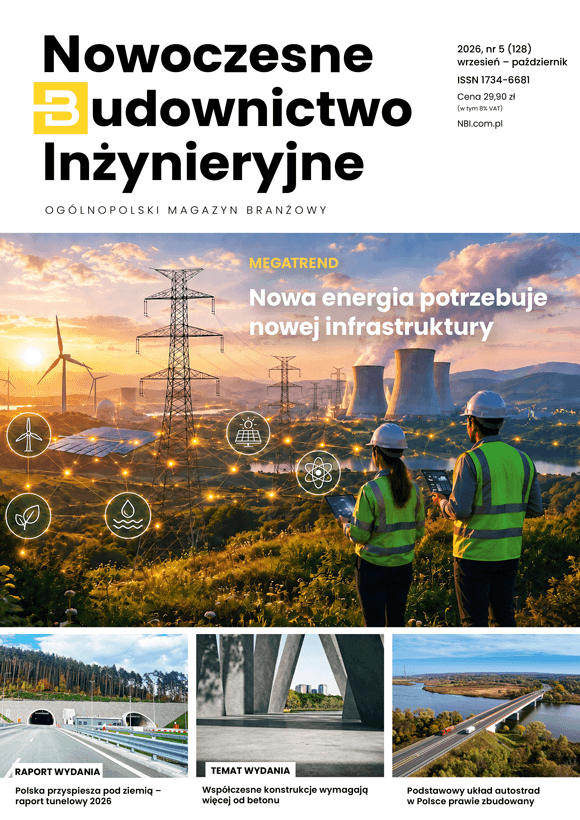 Okładka czasopisma Nowoczesne Budownictwo Inżynieryjne, wydanie wrzesień - październik 2026 prezentująca artykuły z wydania