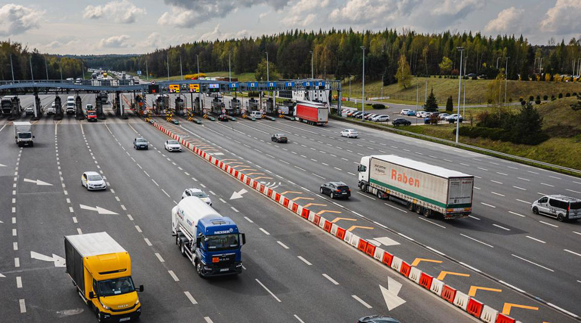 Punkt poboru opłat na autostradzie A4 Kraków–Katowice