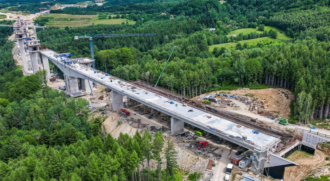 Budowa obiektu inżynierskiego na odcinku S19 Babica–Jawornik