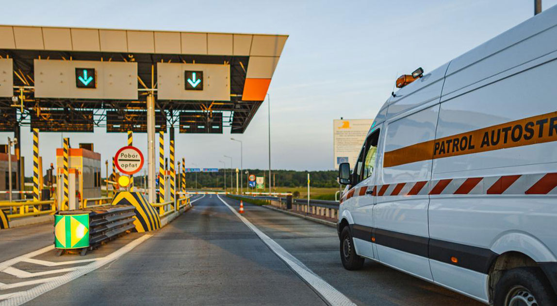 Miejsce poboru opłat w Łanach na autostradzie A4