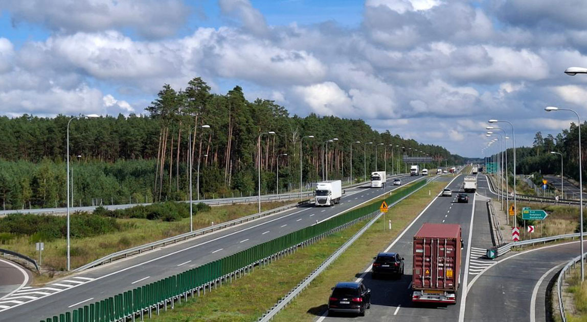 Droga ekspresowa S8 na węźle Poręba
