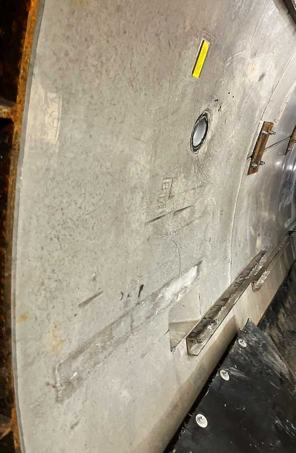 Fragment tunelu drążonego tarczą TBM