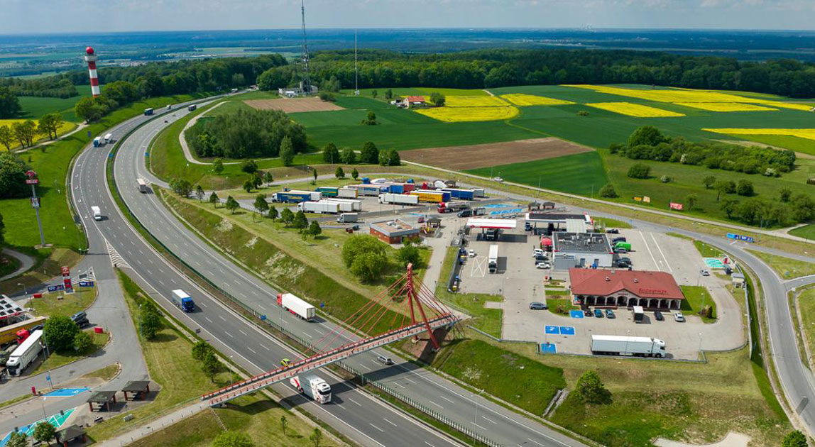 Autostrada A4 w rejonie MOP Wysoka i Góry Świętej Anny