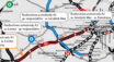 Mapa czterech odcinków autostrady A2 przeznaczonych do rozbudowy między Łodzią a Warszawą