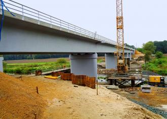 Budowa mostu kolejowego przez Nysę Łużycką, fot. PKP PLK