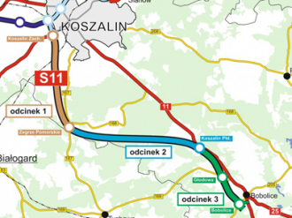 Droga ekspresowa S11 Koszalin – Bobolice, grafika: GDDKiA O/Szczecin