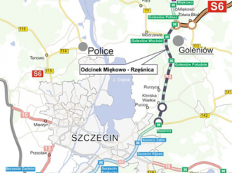 Mapa: GDDKiA O/Szczecin