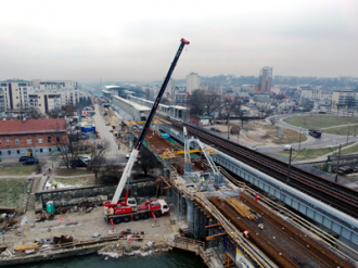 Trwa budowa nowego mostu, fot. PKP PLK