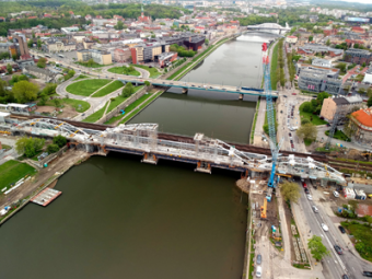 Budowa nowego mostu w Krakowie, fot. PKP PLK