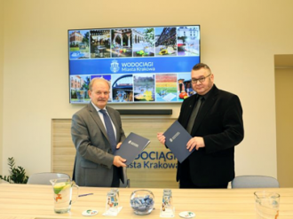 Podpisanie umowy, fot. Wodociągi Miasta Krakowa