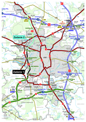 Mapa: GDDKiA O/Łódź