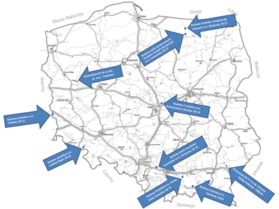 Mapka: Ministerstwo Infrastruktury