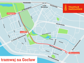 Mapka: Tramwaje Warszawskie