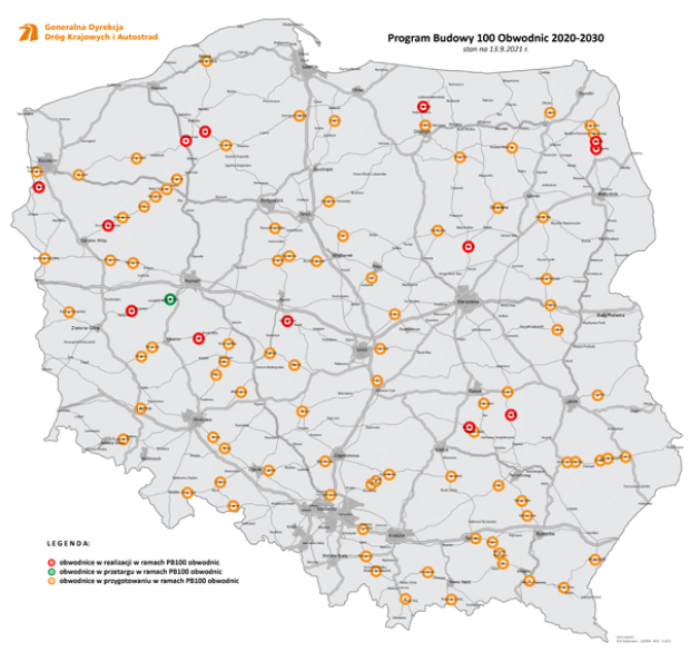 Mapa: GDDKiA, www.gov.pl/web/gddkia/